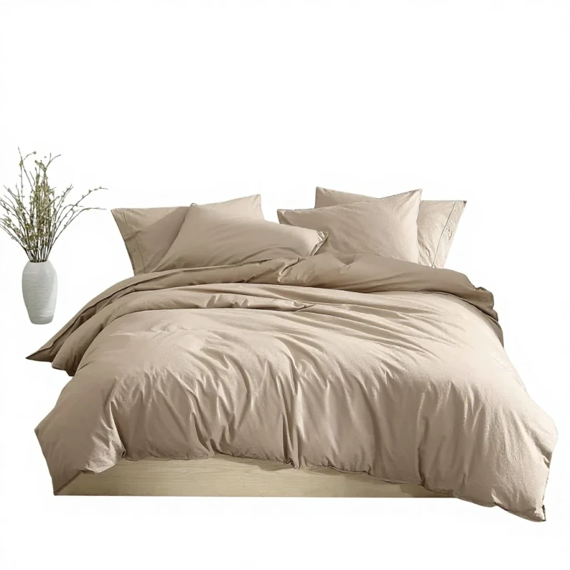 Percale-Duvet-Cover-Set-100-Cotton-Crisp-Cool-Breathable-Bedding-Set-with-Button-Closure-and-Corner-Ties-3-Piece-for-Bedroom