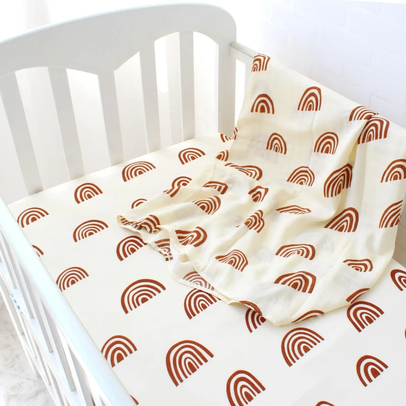 Personalized-Bamboo-Cotton-Baby-Fitted-Crib-Sheet-Set-with-Custom-Printing-Bed-Bedding-Set