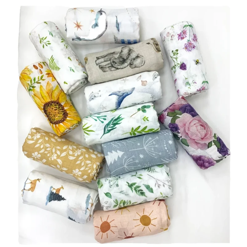 Personalized-Double-Layer-Baby-Blanket-Organic-Bamboo-Cotton-Digital-Print-Swaddling-Blankets-Baby-Muslin-Softness