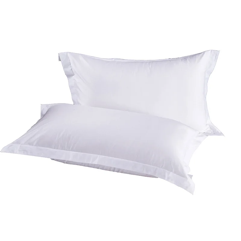 Pillowcase-100-Cotton-Satin-Pure-White-Rectangle-Customizable-Hotel-Homestay-Bedding