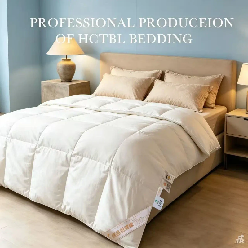 Piped-Edges-Down-Comforter-Twin-Size-Natural-Cotton-Shell-Fluffy-Warm-All-Season-Bedding-Quilt-Duvet-Insert-Soft