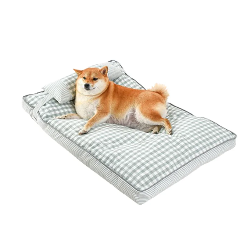 Plaid-Print-Soft-Cozy-Removable-Washable-Cover-Large-Size-Pet-Dog-Cat-Bed-Cushion
