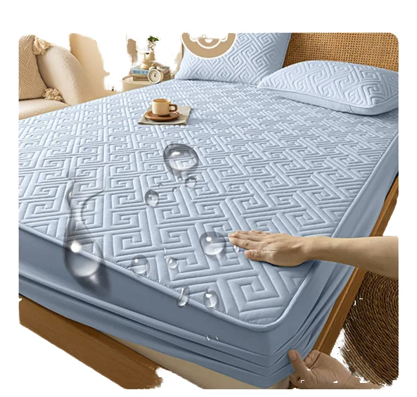 Plain-Color-Waterproof-Bed-Mattress-Cover-Bed-Protector-Anti-fouling-Fitted-Bed-Waterproof-Mattress-Protector