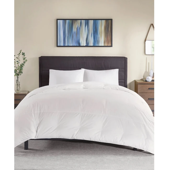 Plain-Cotton-Hotel-White-Goose-Duck-Down-Feather-Comforter-Bedding-Set