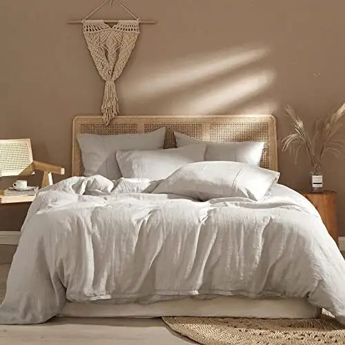 Plain-Dyed-Bedding-Duvet-Cover-Set-100-Washed-Cotton-Linen-Breathable-Durable-Soft-Duvet-Cover-With-Fringe