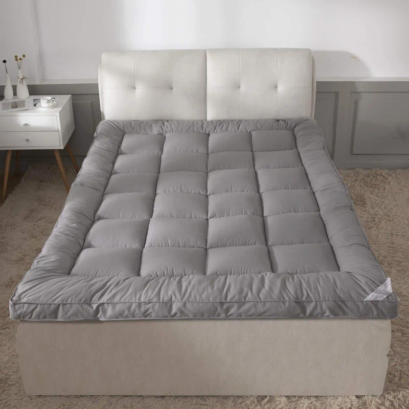 Plush-Extra-Thick-Full-Size-Mattress-Topper-for-Firm-Mattress-Grey-Soft-and-Cooling-Pillow-Top-Bed-Topper-for-Back-Pain