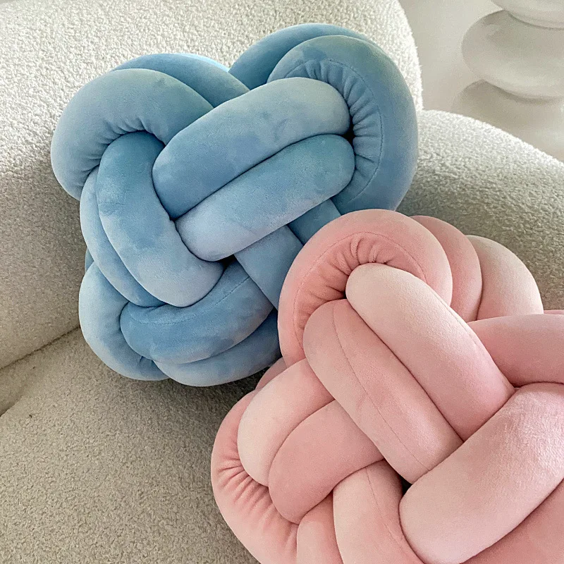 Plush-Modern-Home-Decoration-Sofa-Bed-Knot-Ball-Cushion-Household-Throw-Pillow