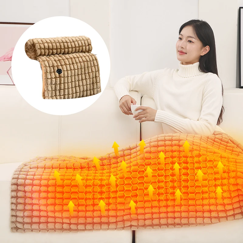 Plush-USB-Electric-Heated-Blanket-Shawl-Poncho-8-Zone-Heating-for-Home-Office-Use-59X31.5Inch
