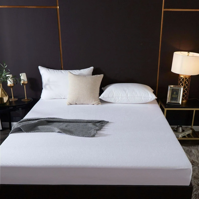 Polyester-Cotton-Terry-Mattress-Protector-Waterproof-Cooling-Breathable-Noiseless-Washable-Bed-Protector
