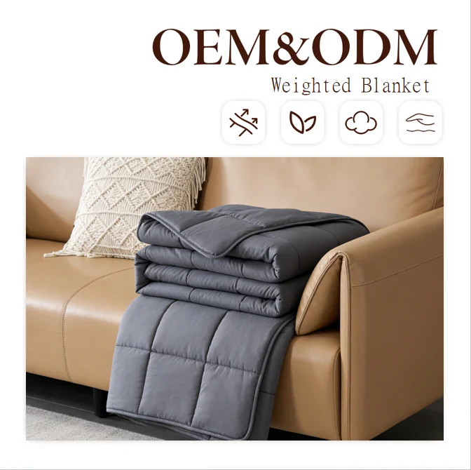 Polyester-Eco-Friendly-Woven-Weighted-Blanket-with-Glass-Beads-for-Added-Weight-Four-Seasons-Use