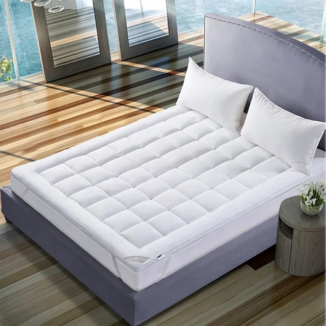 Polyester-Microfiber-Filling-Height-5cm-Four-Corners-Elastic-Bands-Thick-Quilted-Mattress-Topper
