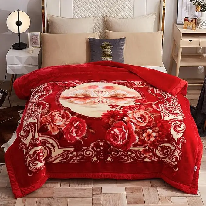 Polyester-Throw-Blanket-Double-layer-Warm-Thickened-for-Winter-Super-Soft-Warm-Cozy-Raschel-King-Size-Plush-Blanket-Double-Bed