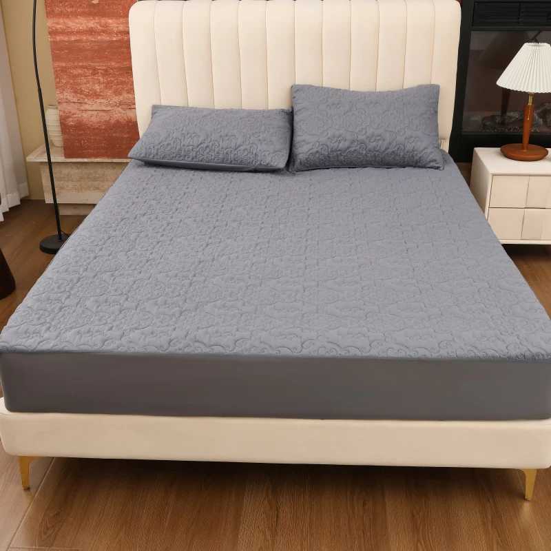 Polyester-Ultrasonic-Quilted-Waterproof-Fabric-Customized-Pattern-Breathable-Hypoallergenic-Waterproof-Mattress-Protector-Cover