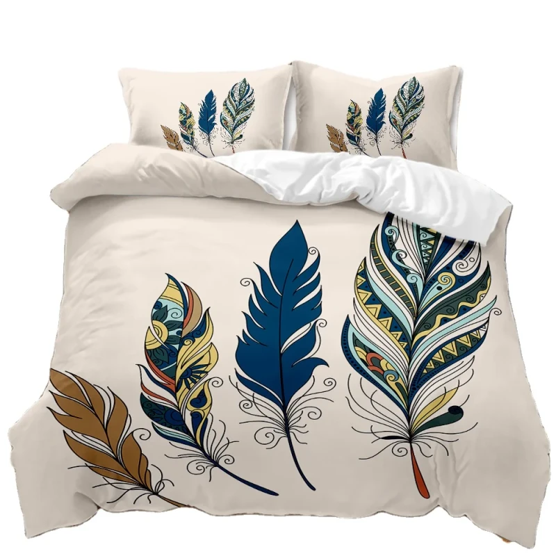 Popular-Colorful-Cartoon-Character-100-Polyester-300tc-Custom-Printed-3D-Leather-Single-Duvet-Cover-Bedding-Set