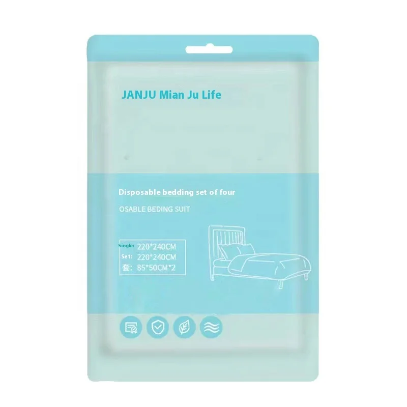 Portable-4-Piece-Hotel-Grade-Bedding-Set-Disposable-Thickened-Quilt-Cover-Fitted-Bed-Pillowcase-Wash-Free-Travel-Friendly-King
