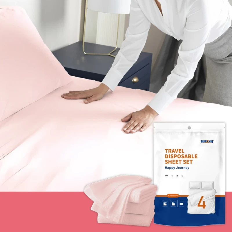 Portable-King-Size-Bedding-Set-Disposable-One-Time-Sheets-Pillowcase-and-Duvet-Cover-for-Travel-and-Hotels-Plain-Style