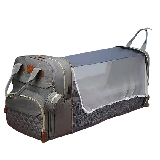 Portable-Multifunctional-Oxford-Material-Waterproof-Insulated-Mother-Baby-Folding-Bed-Bag-USB-Outdoor-Travel-Large-Capacity