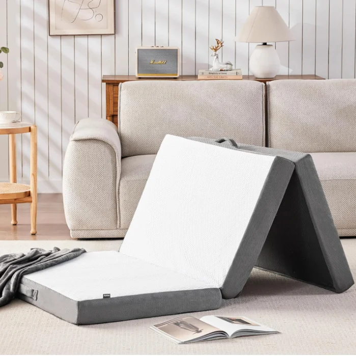 Portable-Tri-Fold-Mahjong-Mat-Bamboo-Cotton-Bed-Mat-Camping-Indoor-Outdoor-Floor-Machine-Washable-Removable-Cover-Waterproof