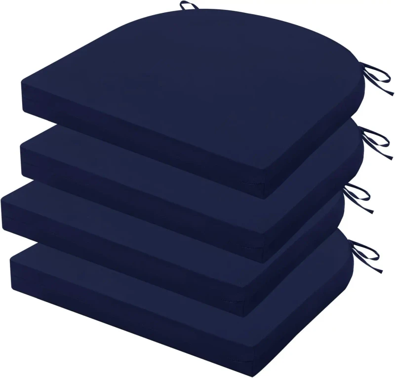 Portable-Waterproof-Visco-Memory-Foam-Bed-Sleeping-Seat-Cushions-Set-Non-Slip-Tie-4-Pack-17x16-Inch-Removable-Washable