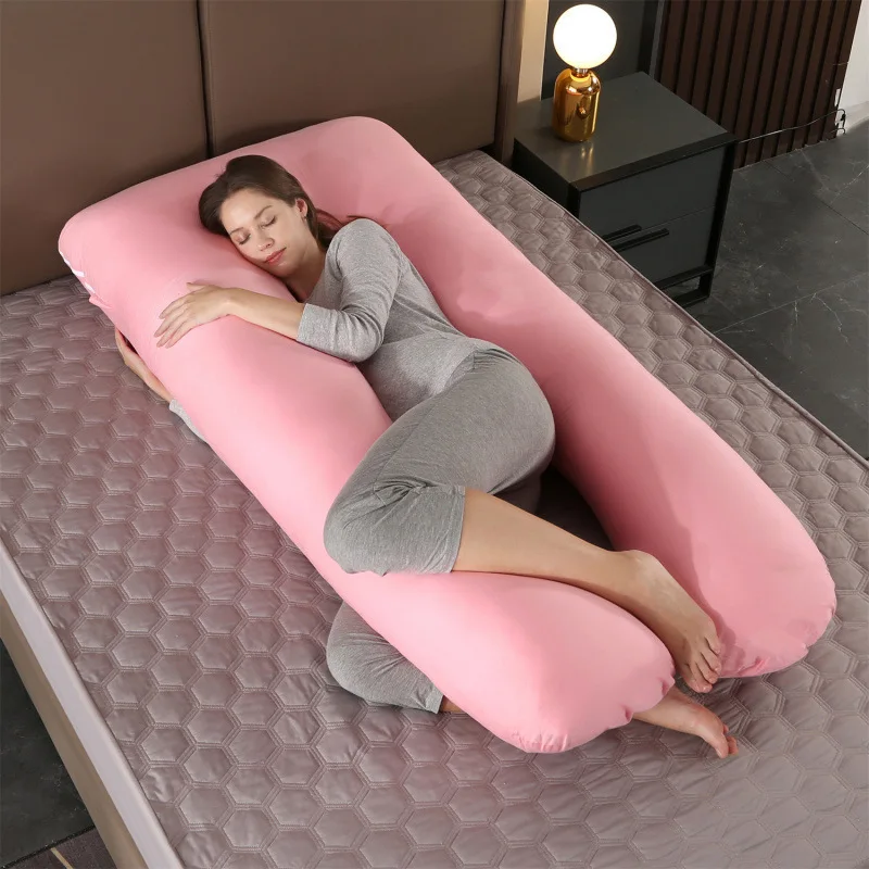 Pregnancy-Body-Pillow-with-Zipper-Removable-Velvet-Cover-U-Shape-Memory-Massage-Eco-Friendly-Full-Body-Pillow