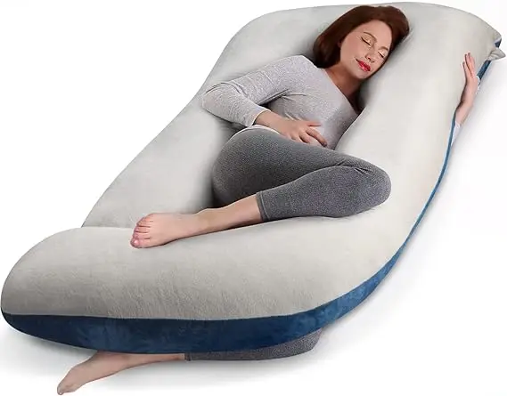 Pregnancy-Maternity-Pillows-55-Inches-U-Shape-Full-Body-Pillow-Support-for-Pregnant-Women-With-Removable-Washable-Velvet-Cover
