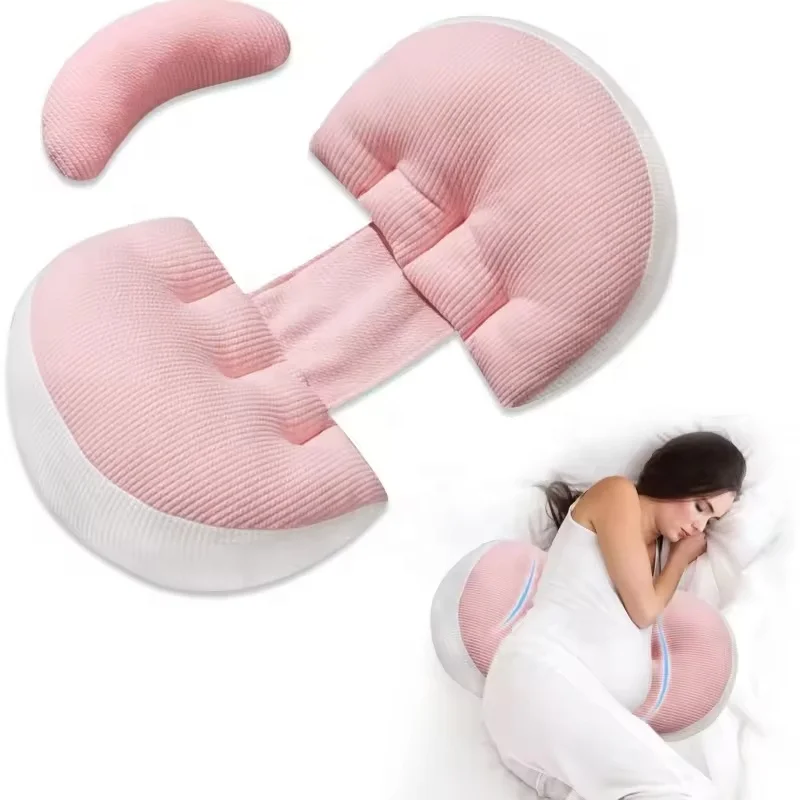 Pregnancy-Pillow-Maternity-Pillow-for-Side-Sleeper-Travel-Wedge-Pillow-Body-Pillow-Support-for-Back-Belly