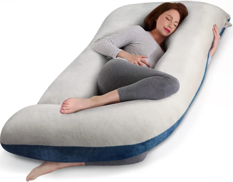 Pregnancy-Pillows-Sleeping-55-Inches-U-Shape-Full-Body-Pillow-And-Maternity-Support-For-Back-Hips-Legs-Belly-Pregnant-Woman