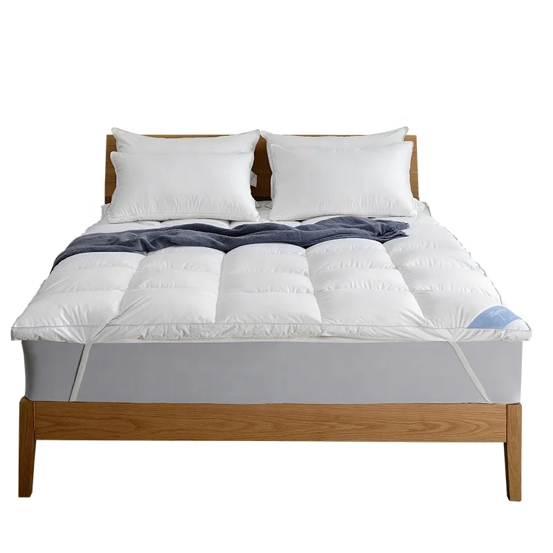 Premium-100-Cotton-Thick-Fluffy-Duck-Down-and-Feather-Mattress-Topper-Soft-Quilting-Padding-for-Winter-Home-Use