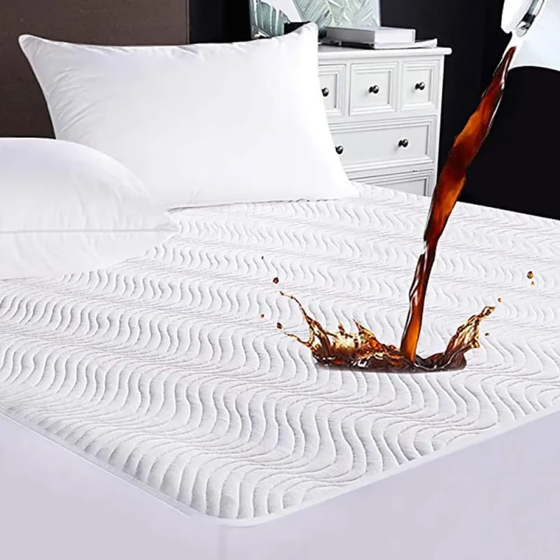 Premium-Bamboo-Jacquard-Fitted-Sheet-for-Home-Use-Waterproof-Mattress-Protector-Bed-Cover-Knitted-Bed-Mat