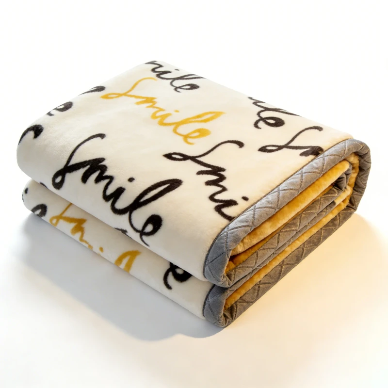 Premium-Eco-Friendly-Plush-Raschel-Blanket-Super-Soft-Warm-and-Stylish-Digital-Print-with-Vintage-Smile-Design-for-All-Seasons