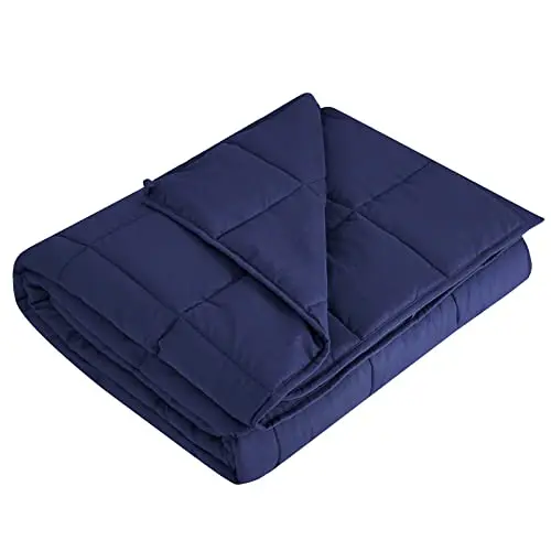 Premium-Grid-Quilted-Weighted-Blanket-Even-Weight-Distribution-Stress-Relieving-Comfort-Travel-Hotel-Hospital-Four