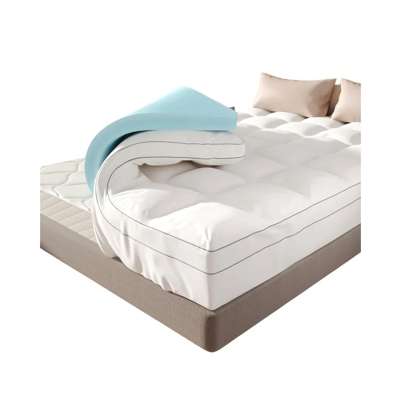 Premium-Quality-Gel-Infused-3-Inch-Memory-Foam-Mattress-Topper-with-Removable-Cover