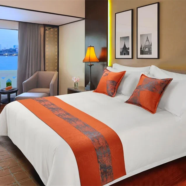 Premium-Quality-Hotel-Bed-Runner-with-Cushion