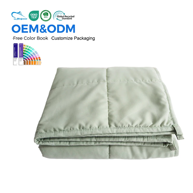 Premium-Recycled-Heavy-Glass-Beads-Weight-Blanket-15lbs-Custom-Autism-Heavy-Cotton-Adults-Sensory-Weighted-Blankets