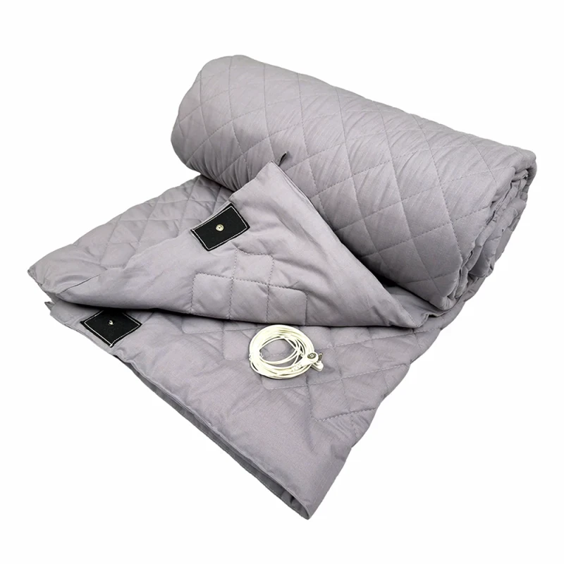 Premium-Silver-Fiber-Earthing-Grounding-Weighted-Blanket-Custom-Weight-Home-Sleep-Comfort
