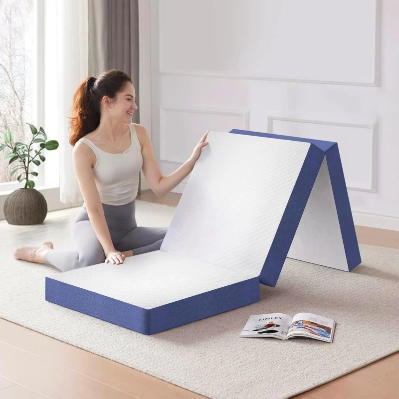 Premium-Tri-Folding-Mattress-4-Inch-POE-Breathable-Washable-Cover-Portable-Eco-Friendly-Orthopedic-Bedroom-Hospital-Guest-Bed