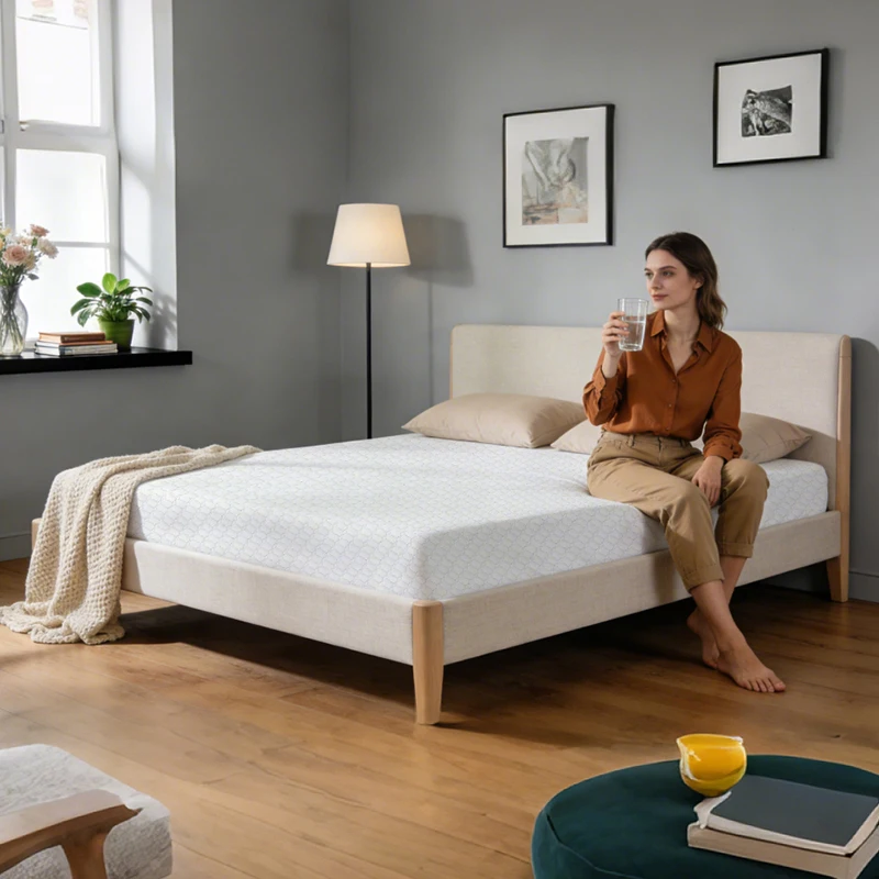 Pressure-Relieving-Memory-Foam-Mattress-with-Breathable-Cover-Supportive-Ergonomic-Design-Restful-Sleep-All-Seasons