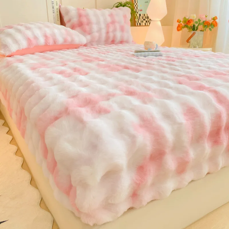 Price-Luxury-Rabbit-Faux-Fur-Blanket-with-Pillowcase-Home-Deck-for-Sofa-Bed-Sheet-Set