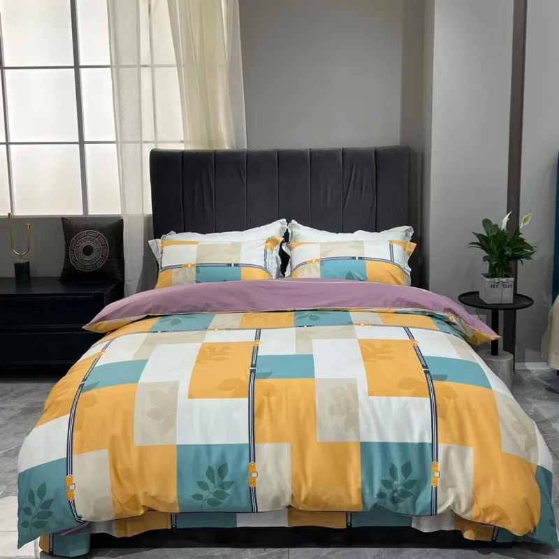 Printed-100-Cotton-Bed-Linen-King-Size-Bedding-Set