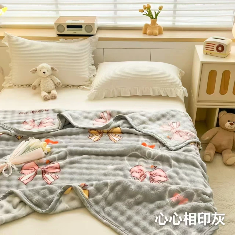 Printed-All-Season-Winter-Blanket-with-Polyester-for-Home-Bedding-Customizable-for-Hotel