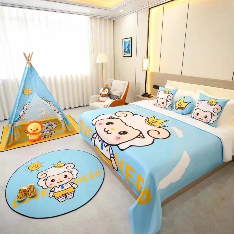 Printed-Bed-Cover-Bedding-Set-for-Hotels-Childrens-Room