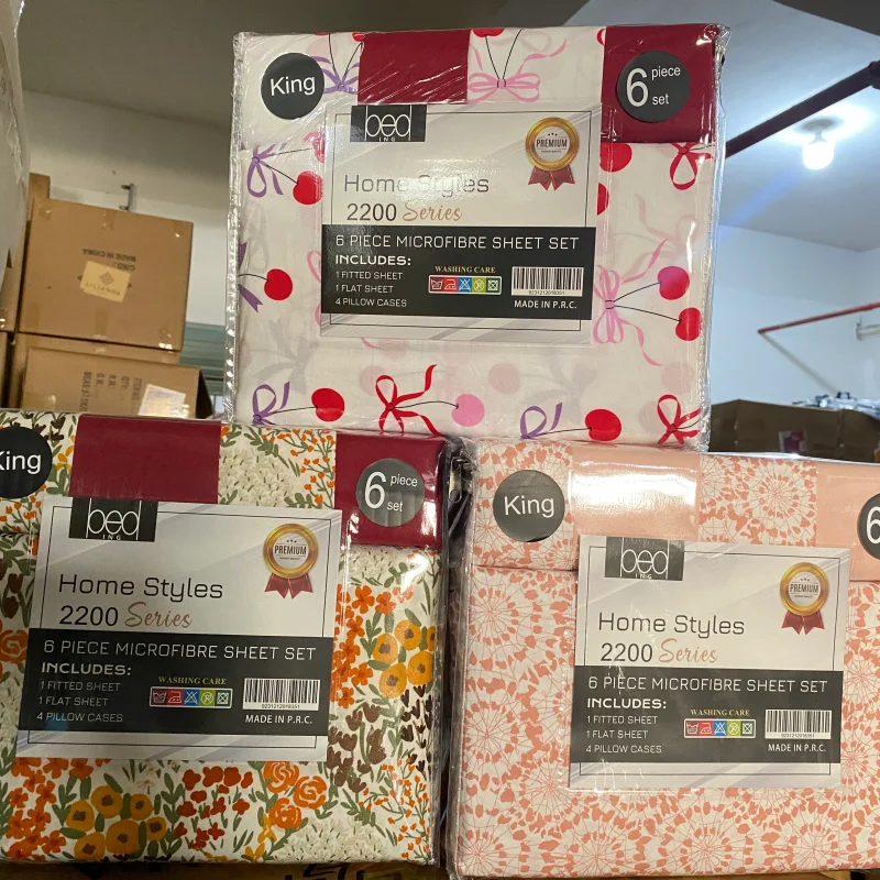 Printed-Bed-Sheet-Set-100-Cotton-Match-Flat-Sheet-and-Fitted-Sheet-.Suitable-for-Bedrooms-and-Households