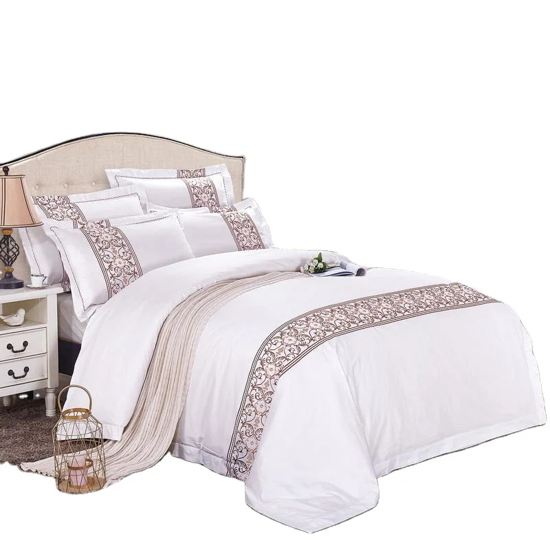 Printed-Cotton-Bed-Sheets-Grade-Beddings-100-Star-Luxury-Fitted-High-Thread-5-Hotel-Flat-Sheet