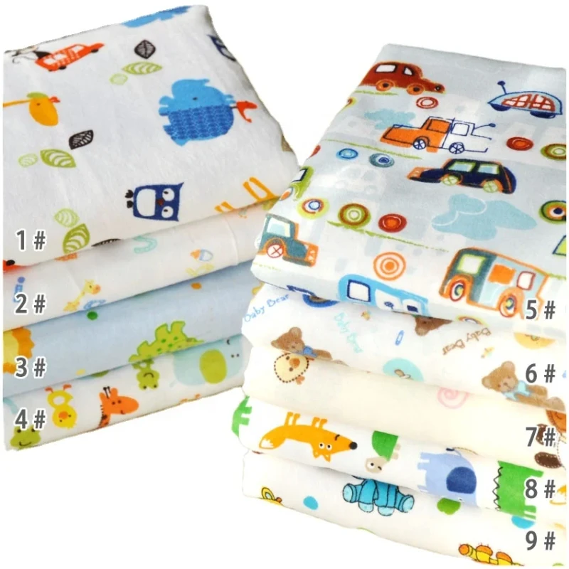 Printed-Fabric-Flannel-Blanket-Bedsheets-Bedding-Set-100-Cotton-Flannel-Fabric-for-Baby-Cloth
