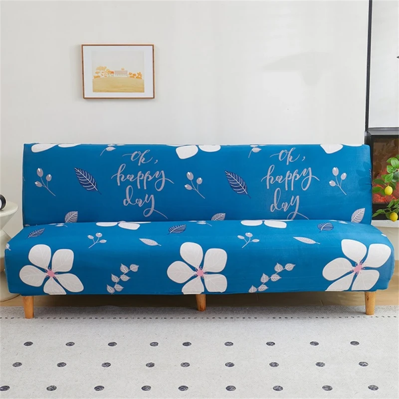 Printed-Sofa-Bed-Cover-Slipcover-Living-Room-Elastic-Anti-dust-Straight-Washable-Armless-Sofa-Bed-Covers