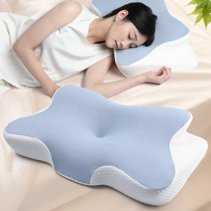 Private-Label-Functional-Pillows-Manufacturer-Bulk-Customizable-Contour-Cervical-Orthopedic-Memory-Foam-Neck-Support-Pillow