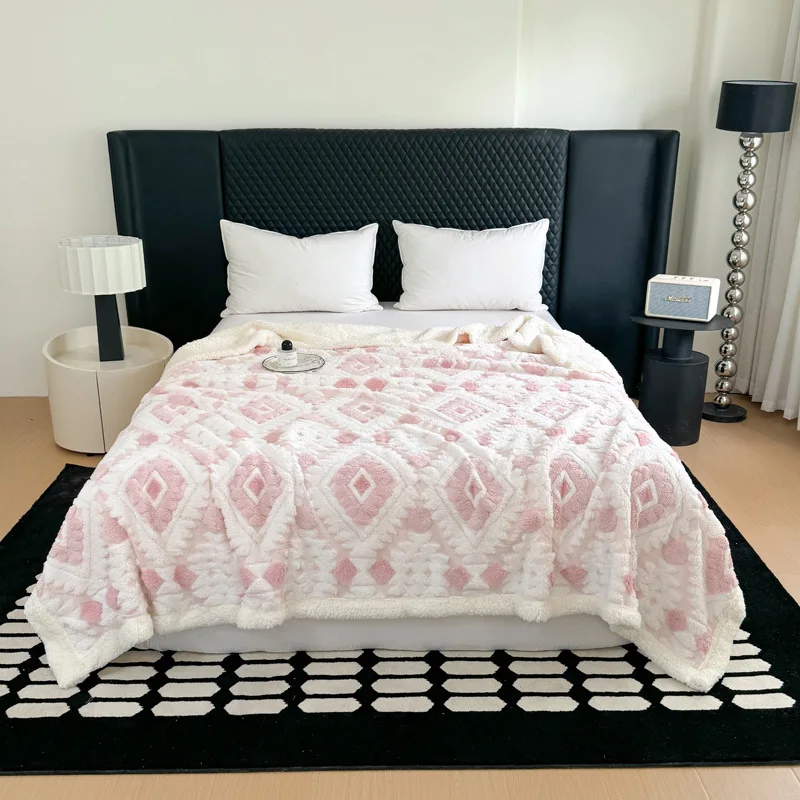 Promotional-Gift-Sofa-Bed-Double-sided-Thick-Blanket-Suitable-Family-Nap-Bed-Cover-Essential-Blanket