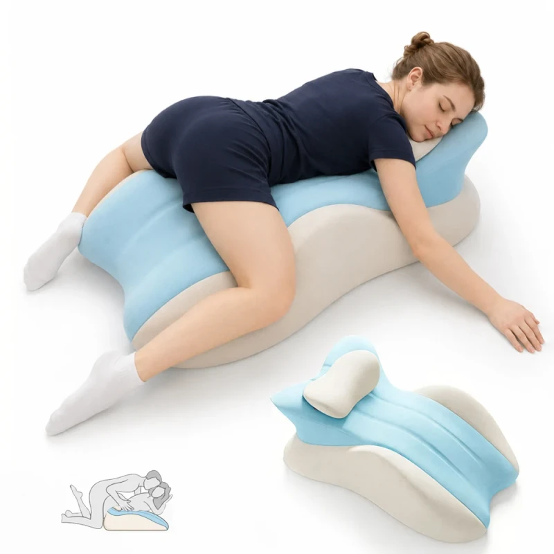 Prone-Reading-Pillow-Memory-Foam-Bed-Lounging-Support-Pillow-for-Phone-Use-with-Removable-Cover-OEM