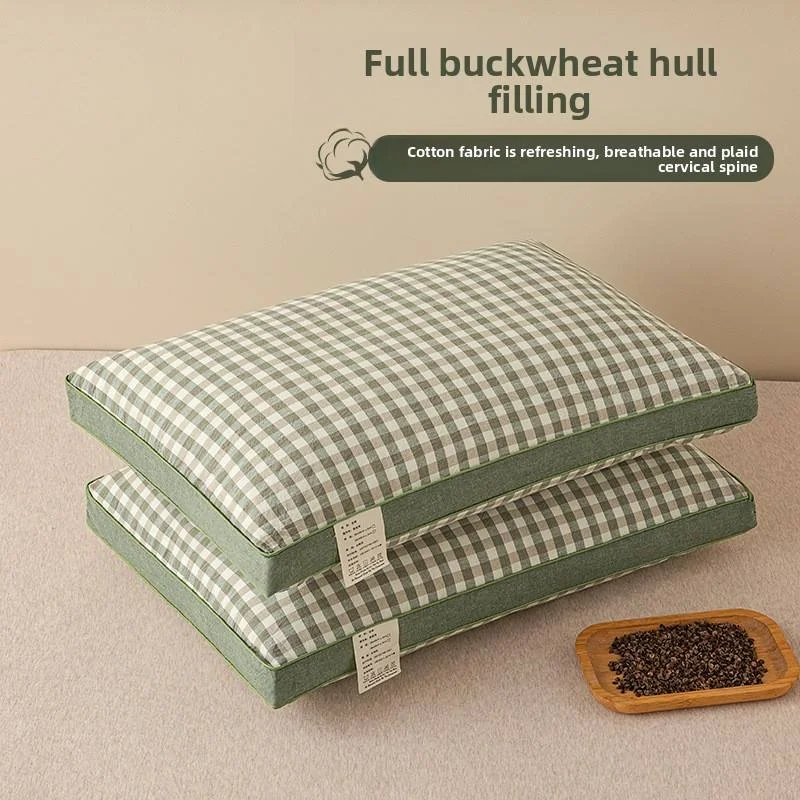 Pure-Cotton-Buckwheat-Pillow-Cervical-Spine-Protection-Adjustable-Height-Rectangle-Shape-for-Neck-Support-Adult-1