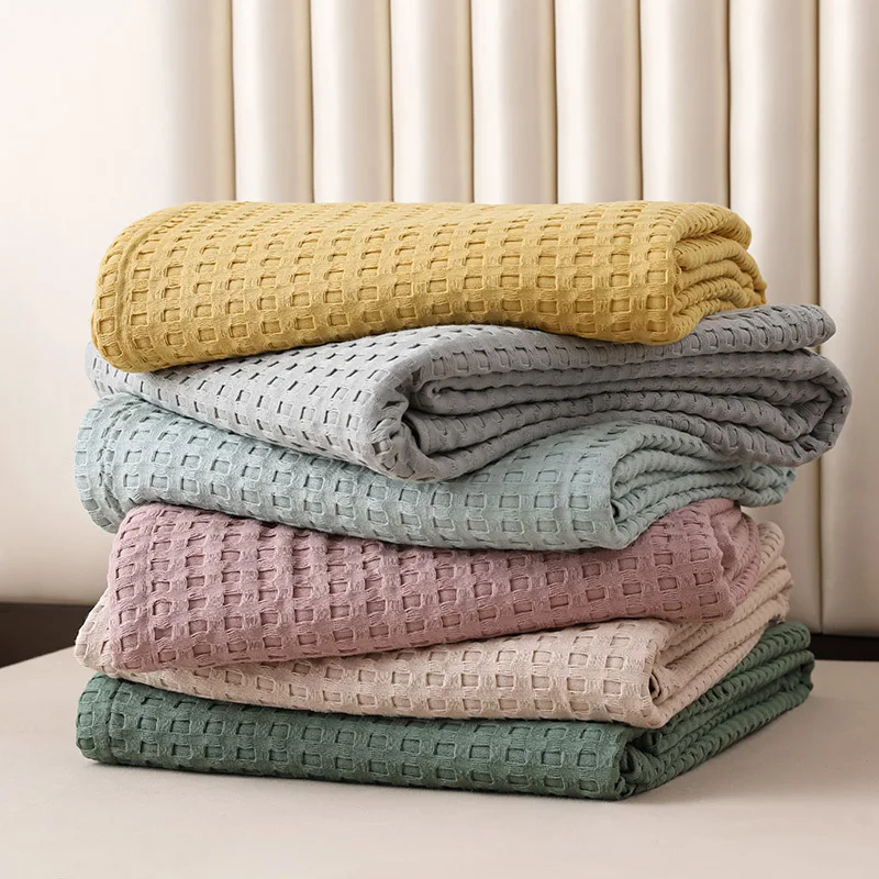 Pure-Cotton-Jacquard-Bed-Blankets-a-Class-Standard-Summer-Quilt-Blankets
